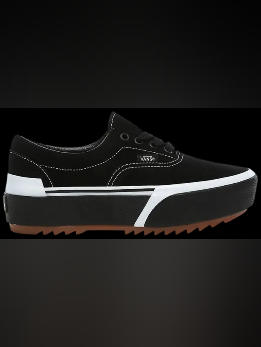 Vans Era Stacked Black Suede platform Skate Sneakers Size 5.5
